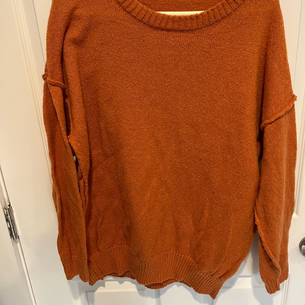 Cozy Orange Knit Sweater